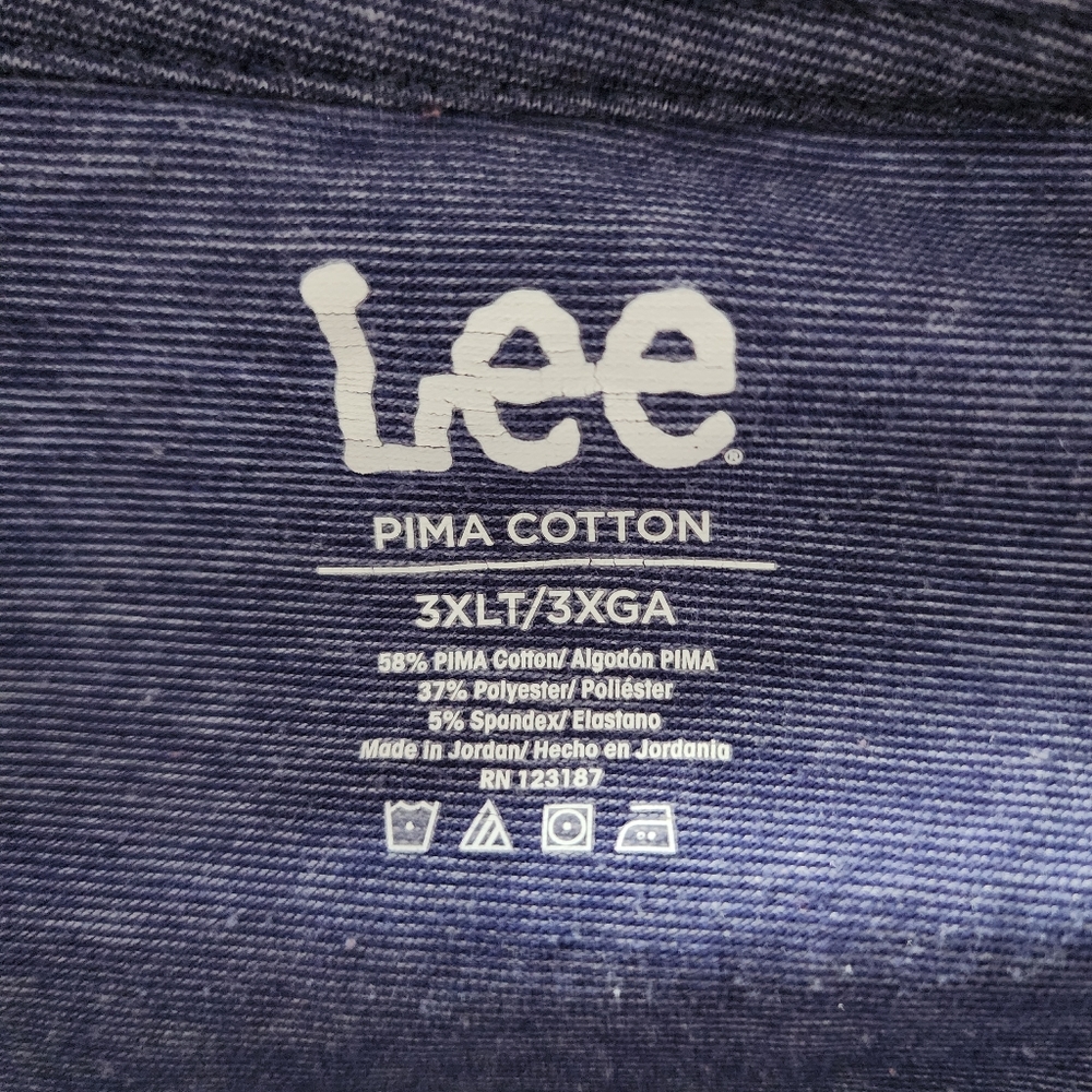 Lee Men's Casual Blue Short Sleeve Pocket Tee - Picture 2 of 6